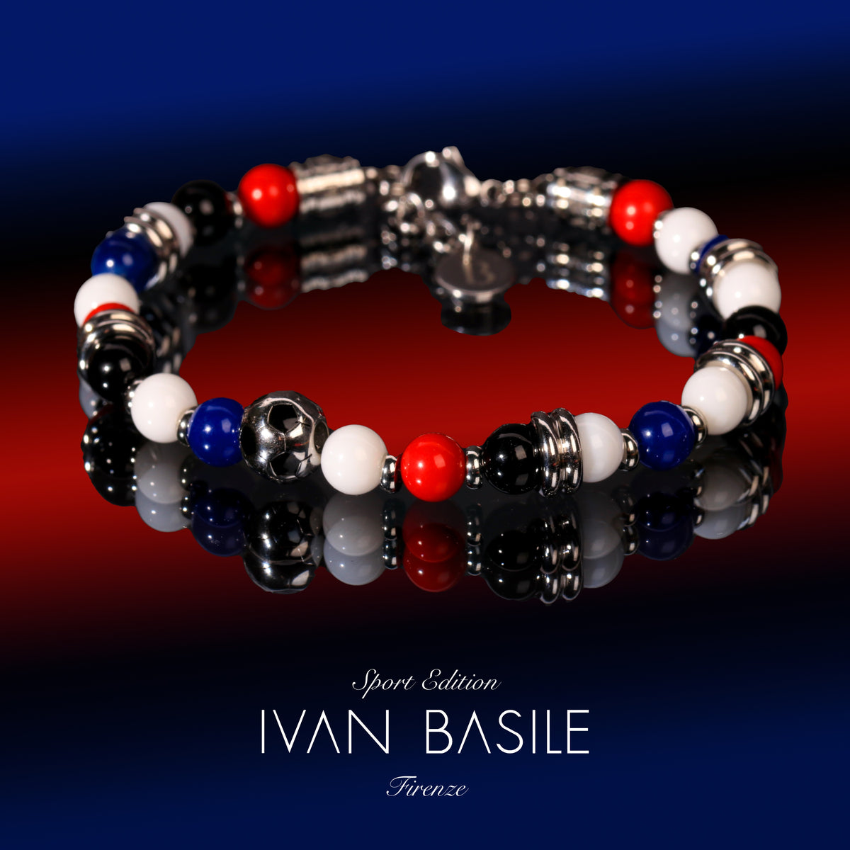 SAMPDORIA IN06 Pulsera de acero con gancho de 6 mm