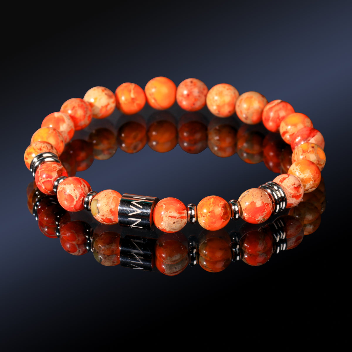ATLAS Armband 8 mm Imperial Jaspis Elastisch