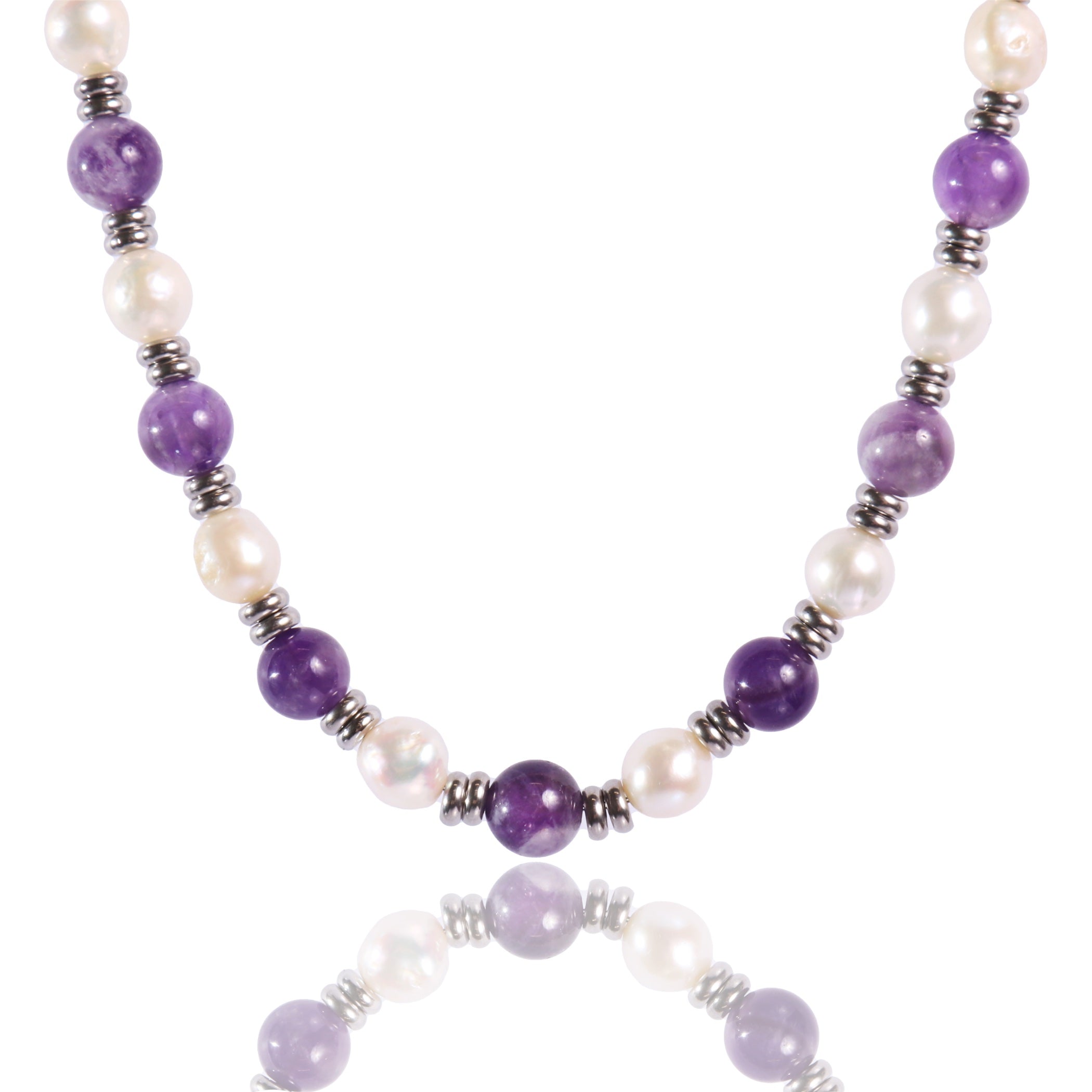 PEARL AND AMETHYST NICKLACE